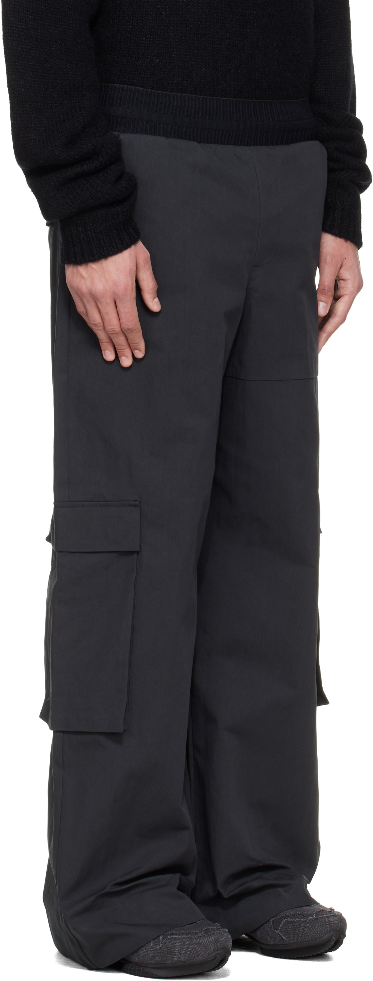 HELIOT EMIL Black Pulsar Cargo Pants