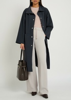 Herno High-neck Stretch-polyamide Coat Blue