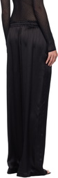 WARDROBE.NYC Black Satin Pajama Trousers