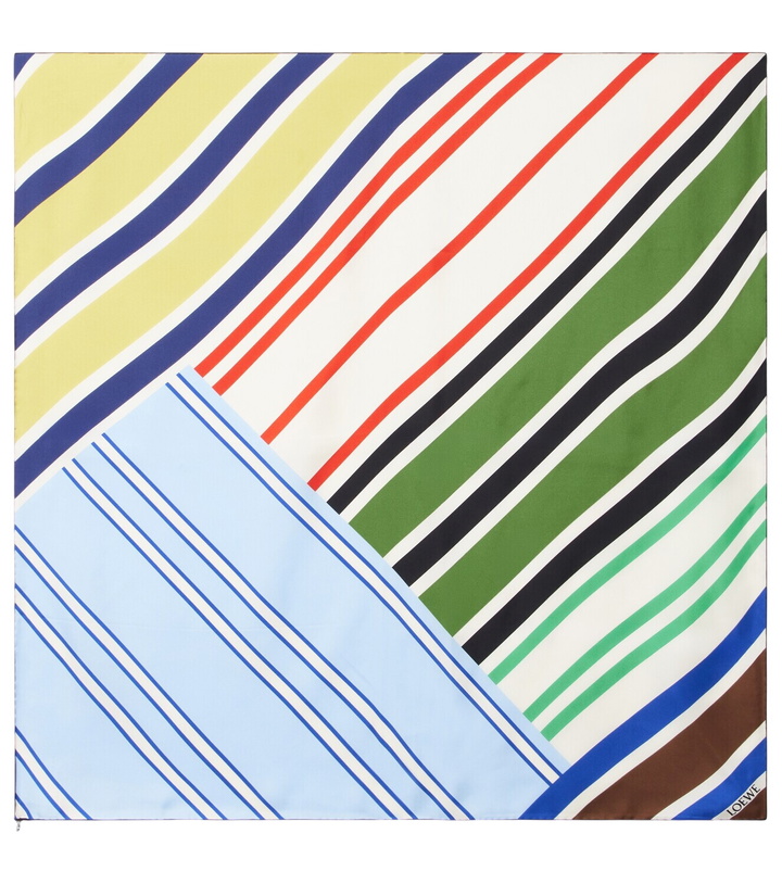 Photo: Loewe Striped silk twill scarf
