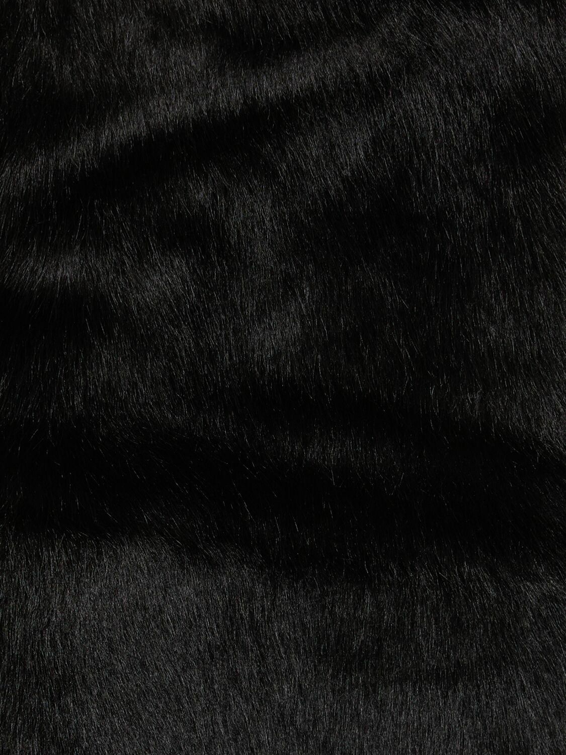 WEWOREWHAT Plush Mini Skirt