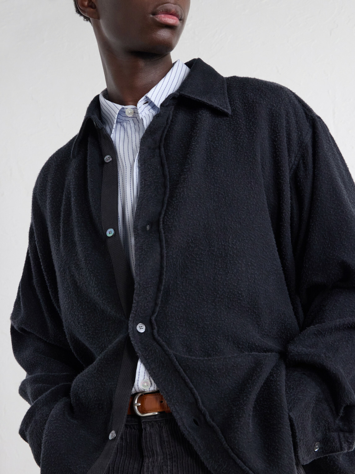 mfpen - Garden Brushed Lyocell Overshirt - Black