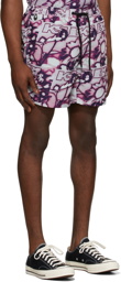 Ksubi Purple UV Flower Shorts
