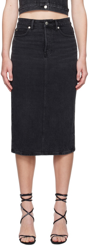 Photo: Alexander Wang Black Pencil Midi Skirt