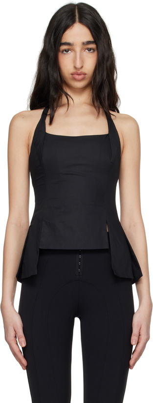 Photo: GUIZIO Black Carine Halter Top