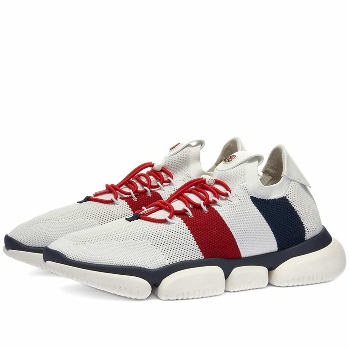 Photo: Moncler Men's Bubble Sneakers in White/Red/Blue