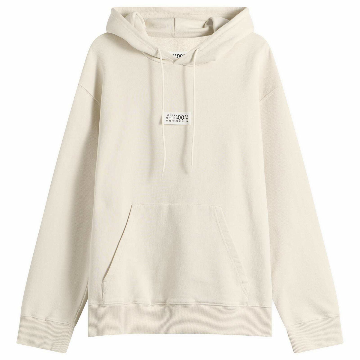 MM6 Maison Margiela Men's Logo Hoodie in Ecru