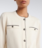 Tory Burch Kendra scalloped wool-blend cardigan