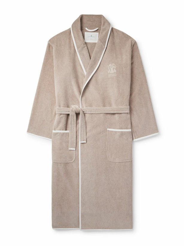 Photo: Brunello Cucinelli - Cotton-Terry Bathrobe - Neutrals