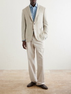 Canali - Kai Herringbone Wool, Linen and Silk-Blend Blazer - Neutrals
