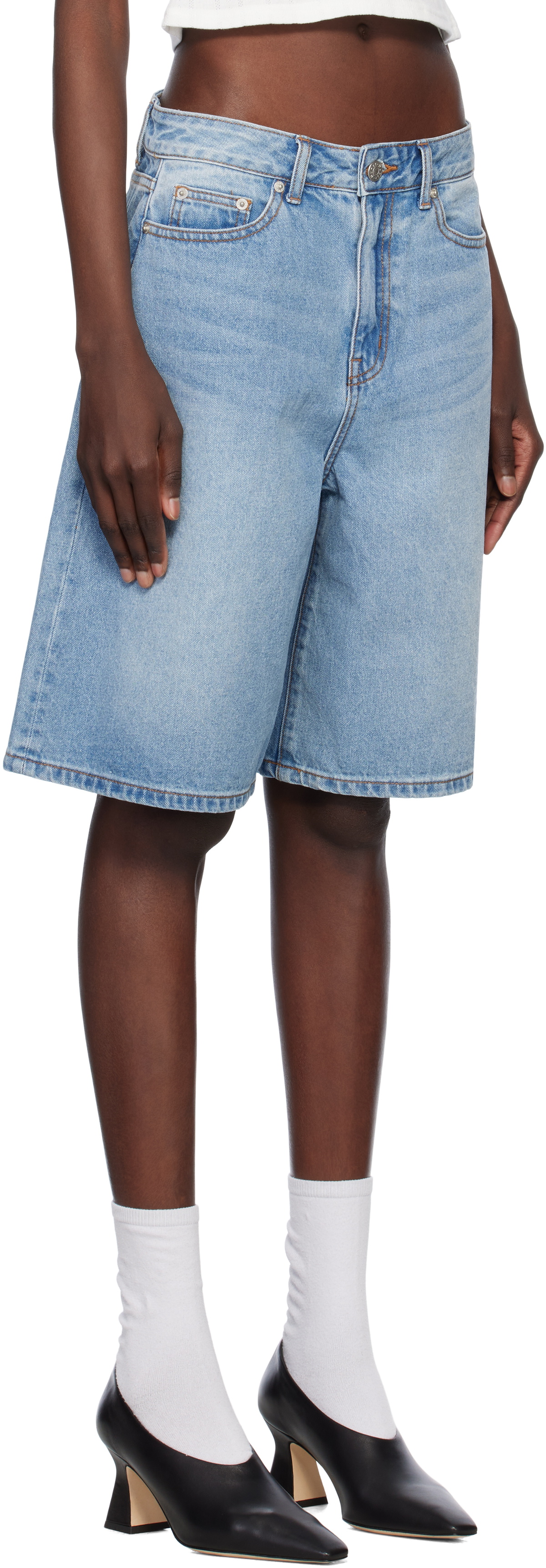 Dunst Blue Bermuda Denim Shorts