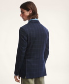 Brooks Brothers Men's Milano Slim-Fit Windowpane Hopsack Sport Coat | Navy