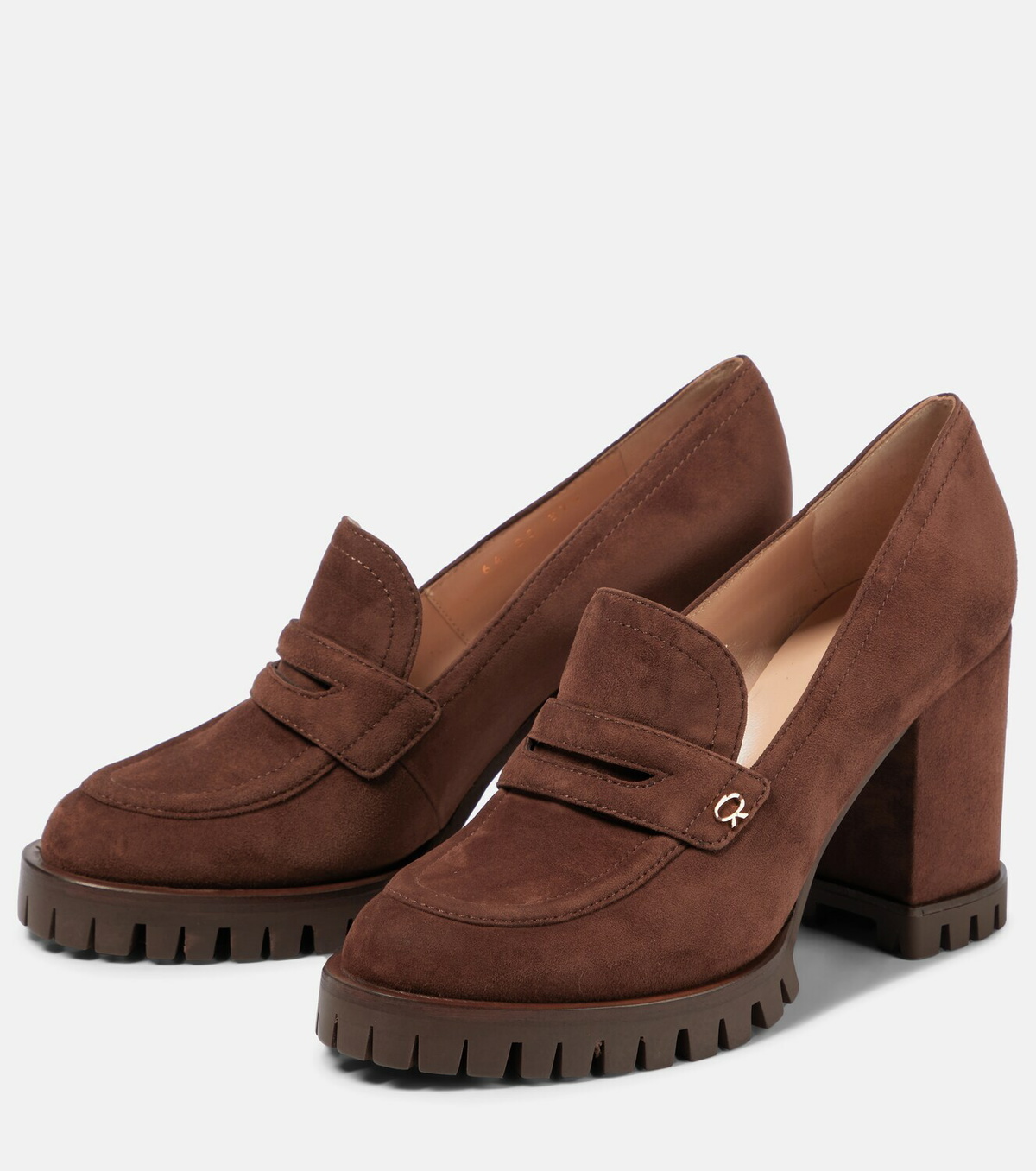 Gianvito Rossi - Suede loafer pumps