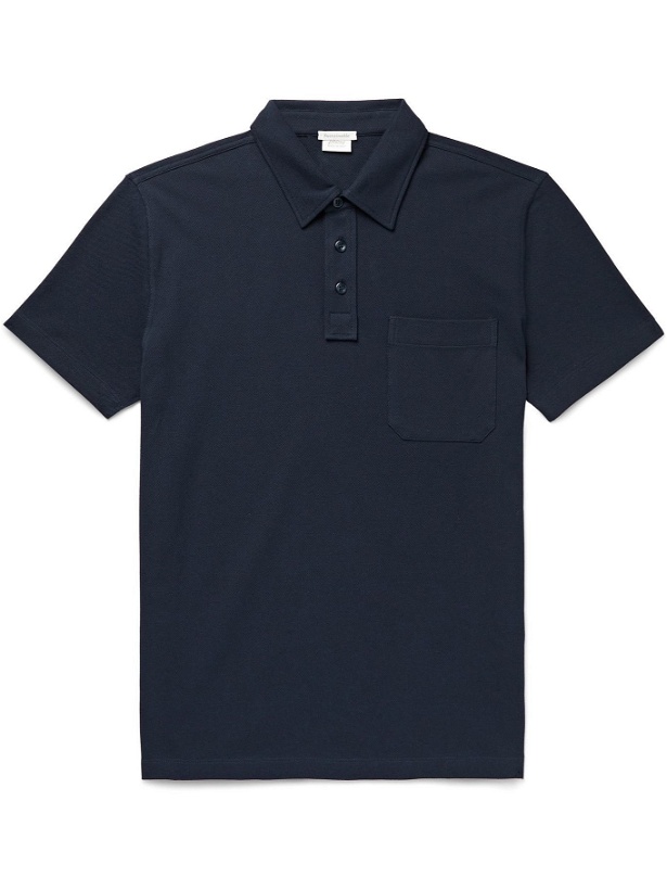 Photo: BRIONI - Cotton-Piqué Polo Shirt - Blue