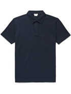 BRIONI - Cotton-Piqué Polo Shirt - Blue