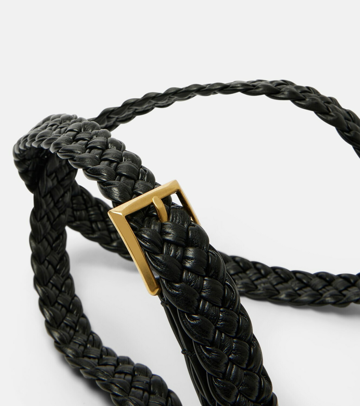 Bottega Veneta Solo Intreccio leather belt