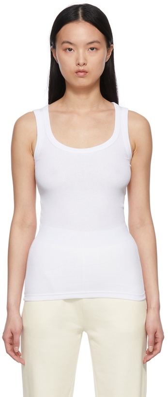 Photo: BOSS White Organic Cotton Tank Top