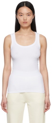 BOSS White Organic Cotton Tank Top