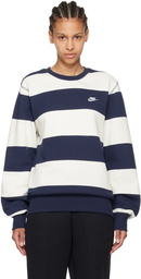 Nike Navy & White Club Sweatshirt