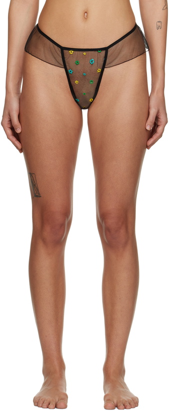 Photo: Le Petit Trou Black Jardin Briefs