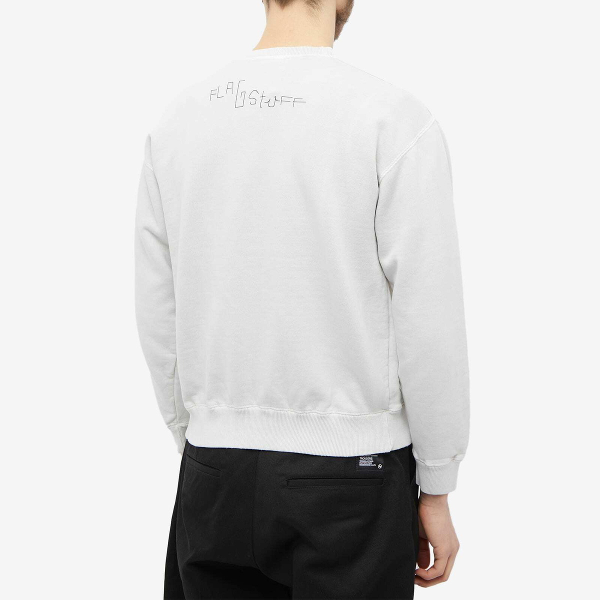 Flagstuff Men's Unfinished Crew Sweat in Grey