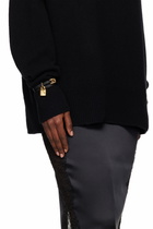TOM FORD Black Grain Leather Bracelet
