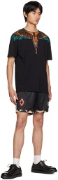 Marcelo Burlon County of Milan Black Gradient Sport Shorts