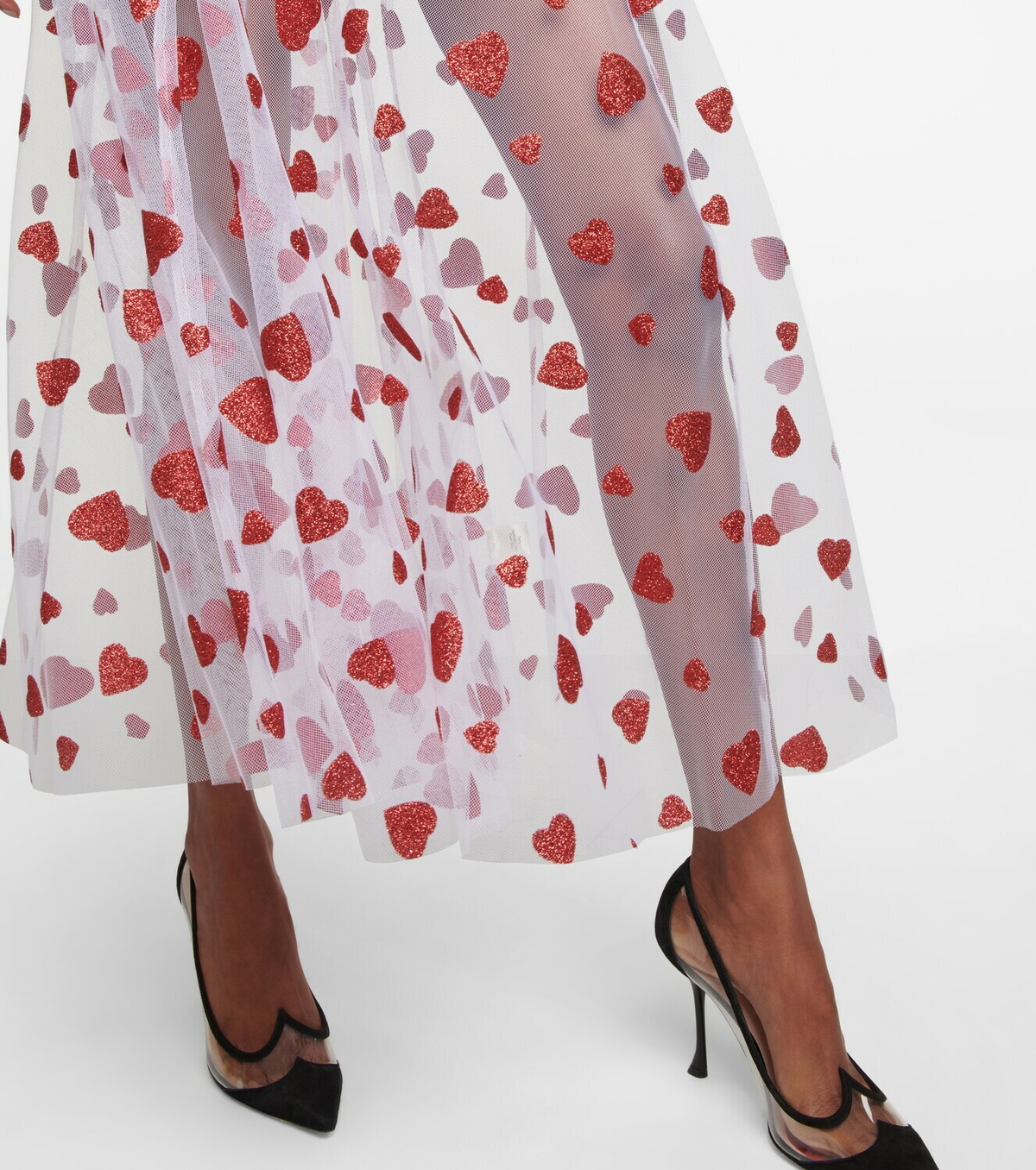 Rodarte - Glittered tulle maxi skirt