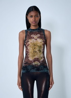 Jean Paul Gaultier Médaillon Mesh Tank Top