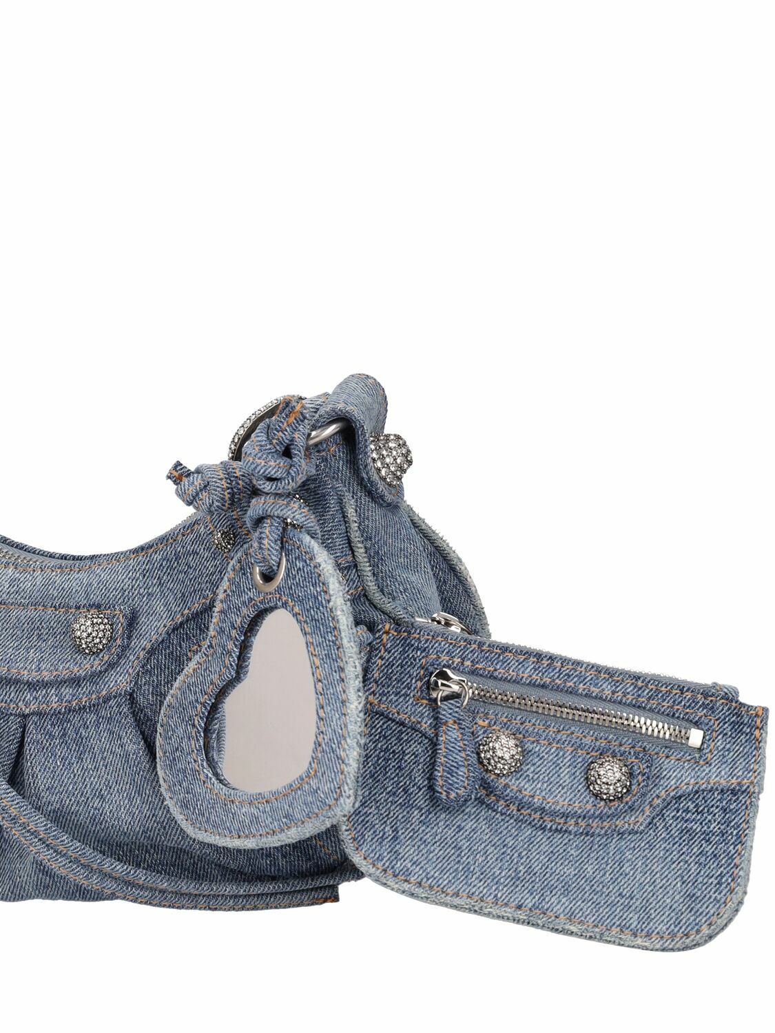 セール!数量限定 Balenciaga CAGOLE ショルダーバッグ XS DENIM Women's Le Cagole Shoulder Bag Xs in Blue | Balenciaga US