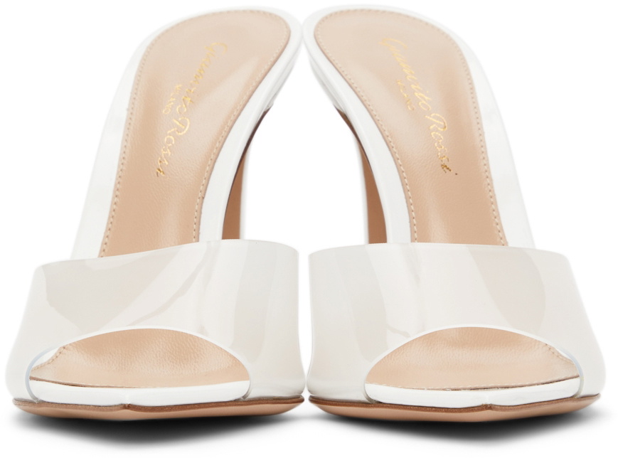 Gianvito Rossi White Elle 105 Heeled Sandals