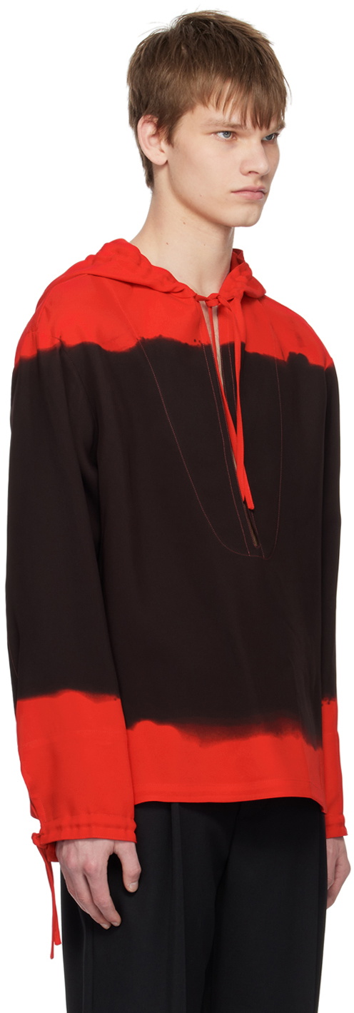 Ferragamo Red & Purple Drawstring Hoodie