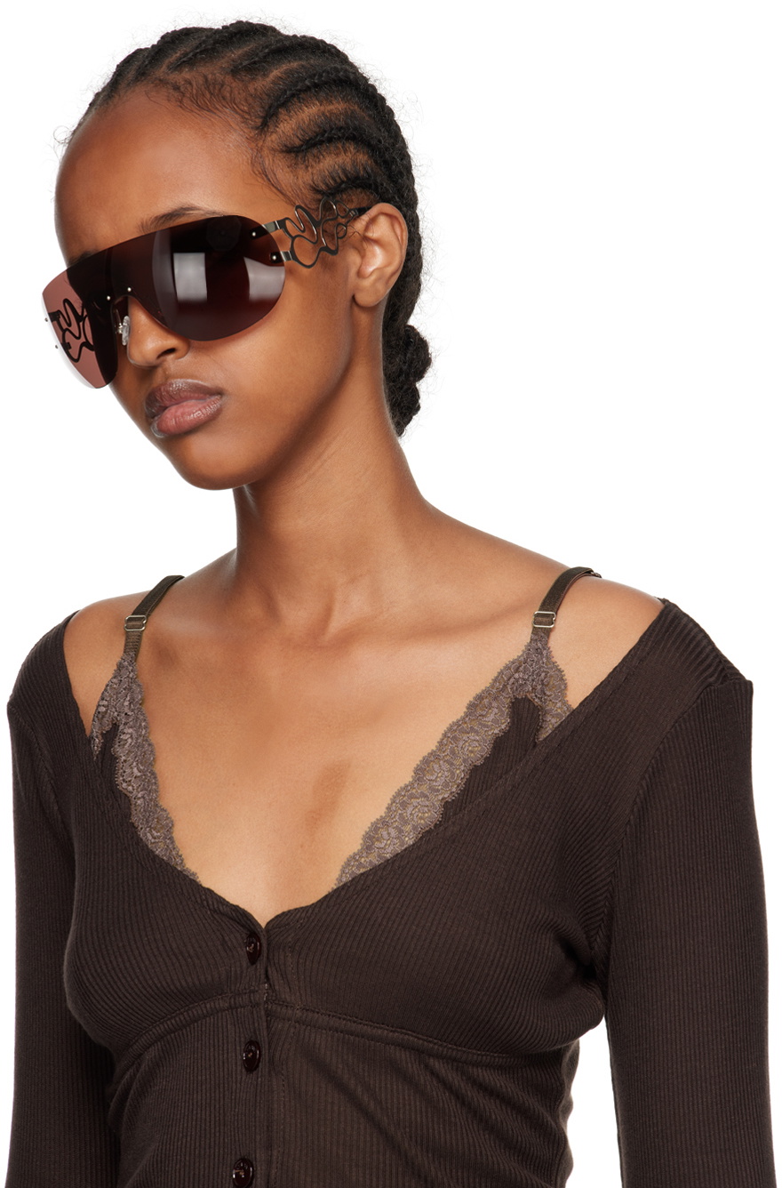 VAILLANT Silver & Brown TD Kent Edition Piscine Sunglasses