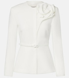 Roland Mouret Floral-appliqué crêpe jacket