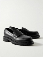 Off-White - Military Logo-Debossed Leather Penny Loafers - Black