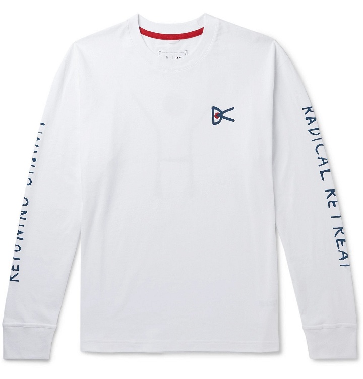 Photo: DISTRICT VISION - Reigning Champ Retreat Logo-Print Cotton-Jersey T-Shirt - White
