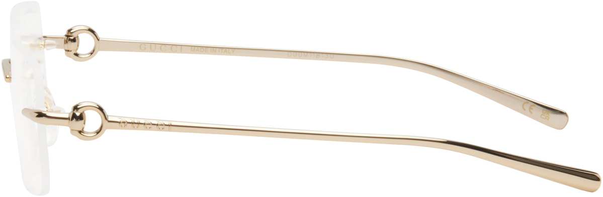 Gucci Gold Horsebit Glasses