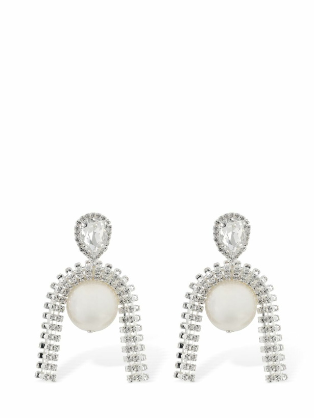 Photo: MAGDA BUTRYM - Crystal & Pearl Pendant Earrings