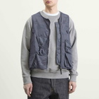 Stone Island Men's Faded Camo Ripstop-TC Utility Vest in Blue Grey