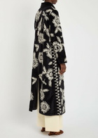 Forte_forte Embroidered Velvet Coat Black
