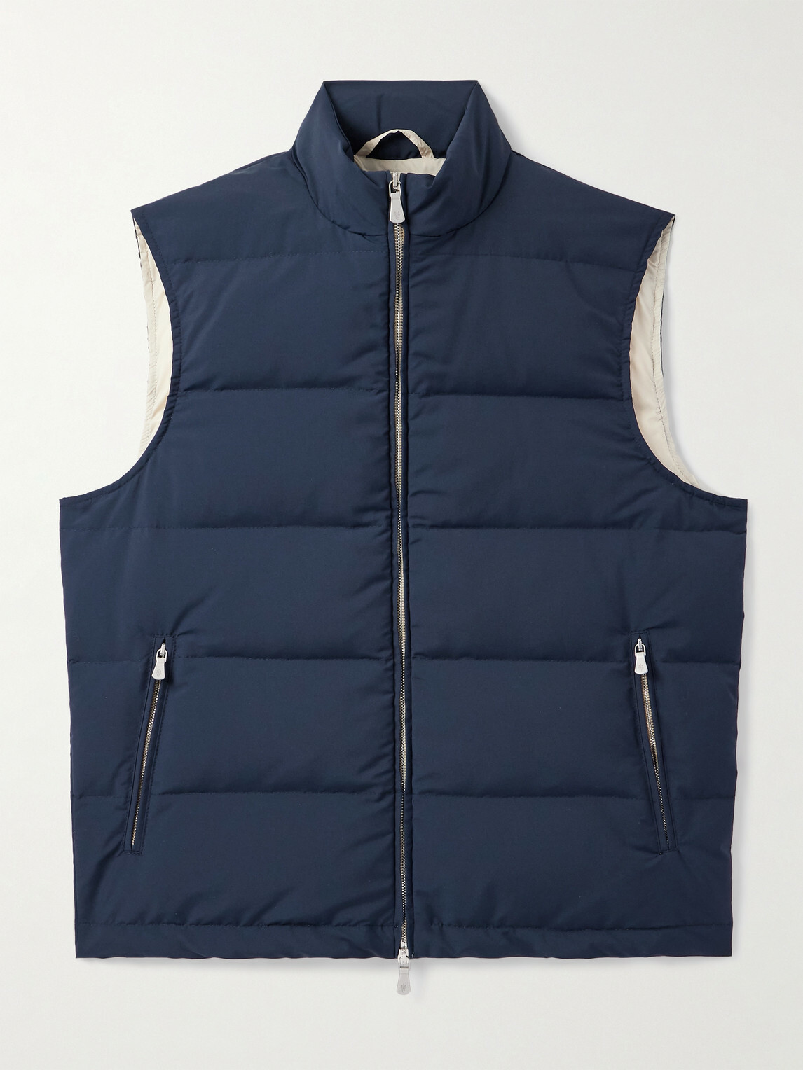 Eleventy - Quilted Tech Wool-Blend Down Gilet - Blue