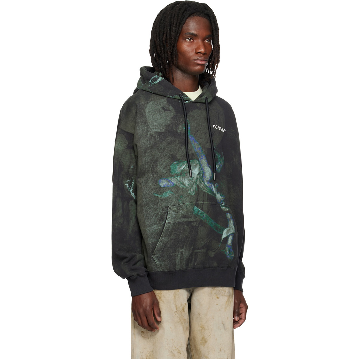 Off-White Black Dark Painting Skate Hoodie