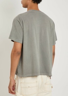 Cherry Los Angeles Chevron Boxy Paint-splatter Cotton T-shirt Grey