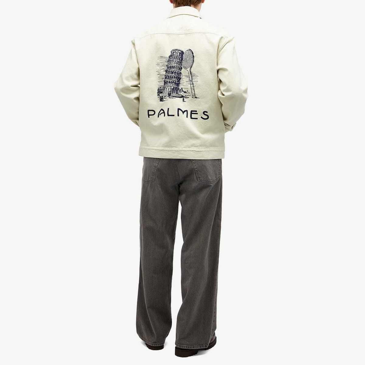 Palmes Men's Tower Zip Jacket in Off-White