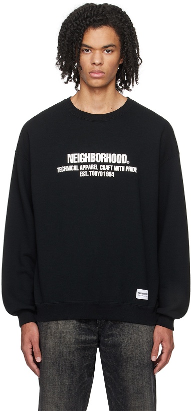 Photo: Neighborhood Black Patch Sweatshirt