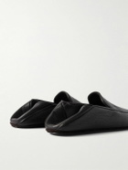 John Lobb - Kingston II Collapsible-Heel Full-Grain Leather Slippers - Black