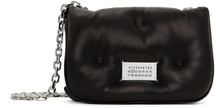 Photo: Maison Margiela Black Small Glam Slam Flap Messenger Bag