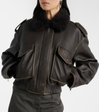 Acne Studios Leather bomber jacket