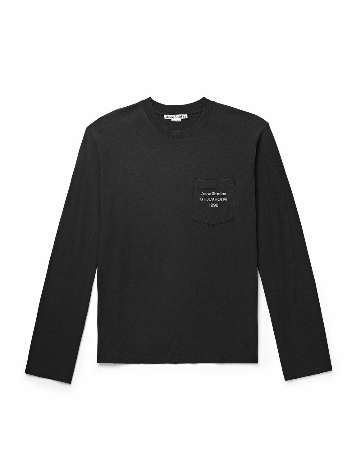 Acne Studios Men's Edden 1996 Logo Long Sleeve T-Shirt in Faded