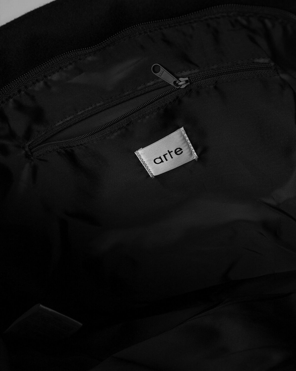 Arte Antwerp Thompson Wool Tote Bag Black Tote & Shopping Bags 
